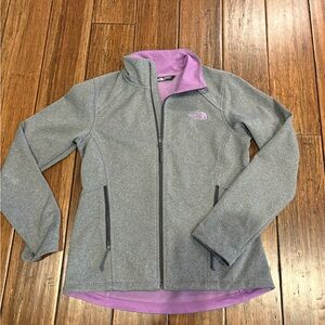 The North Face Women's Heather Gray Jacket with Lavender Interior